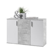 Comoda ATHENA OCN-28007, alb/gri ciment