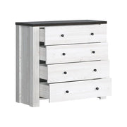 Comoda Antwerpen, alb/pin, PAL, 101x40x92 cm