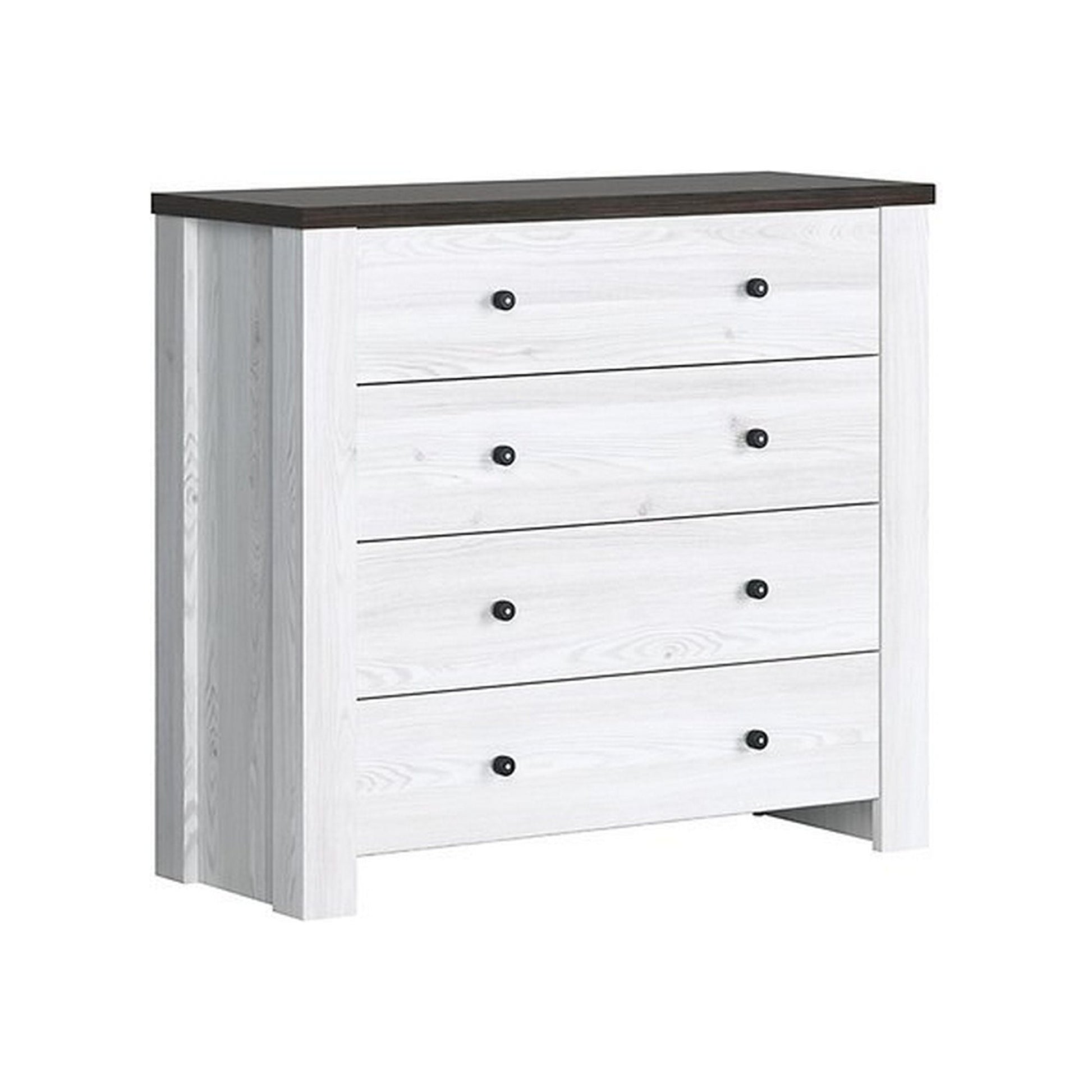 Comoda Antwerpen, alb/pin, PAL, 101x40x92 cm