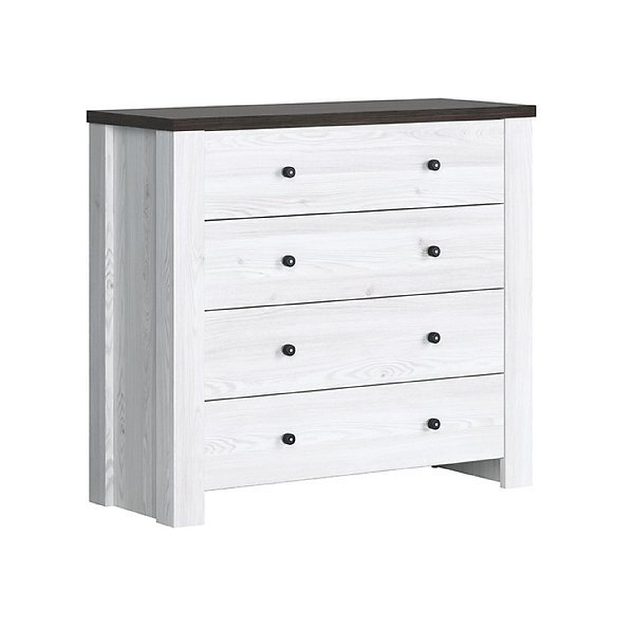 Comoda Antwerpen, alb/pin, PAL, 101x40x92 cm