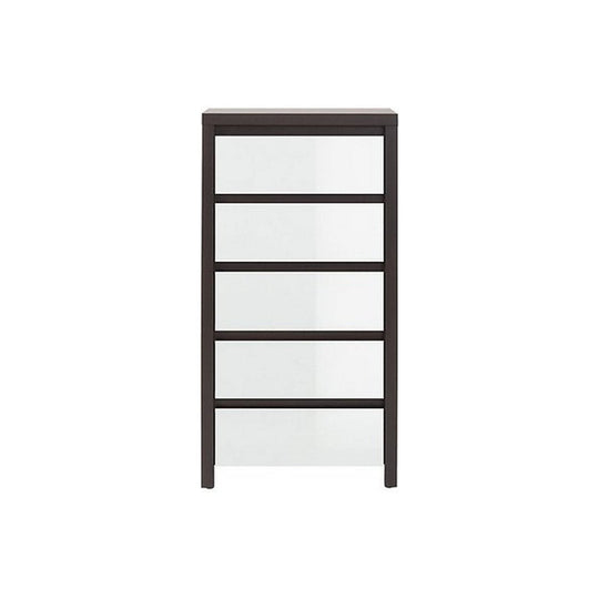 Comoda BERGEN OCN-27876, alb lucios/wenge