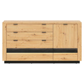 Comoda BERGEN OCN-29507, stejar artisan/negru