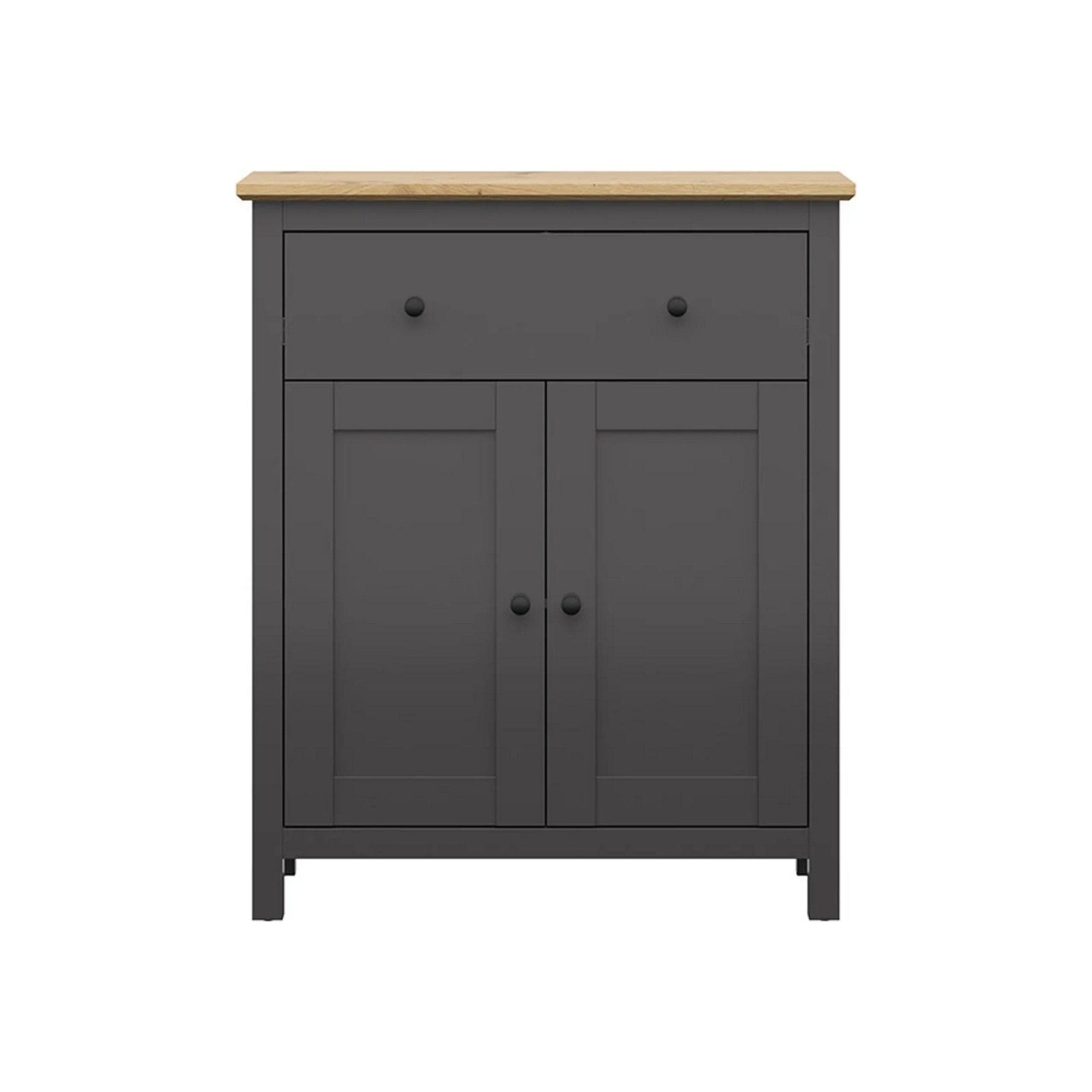 Comoda BERGEN OCN-29508, gri grafit/stejar artisan