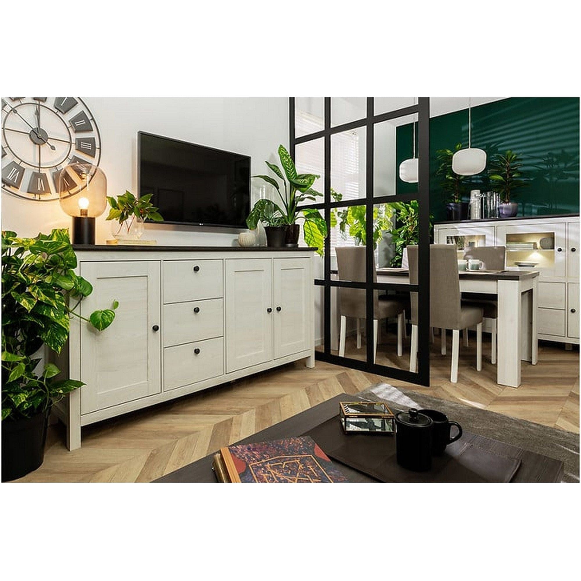 Comoda BERGEN OCN-29509, alb/pin larico