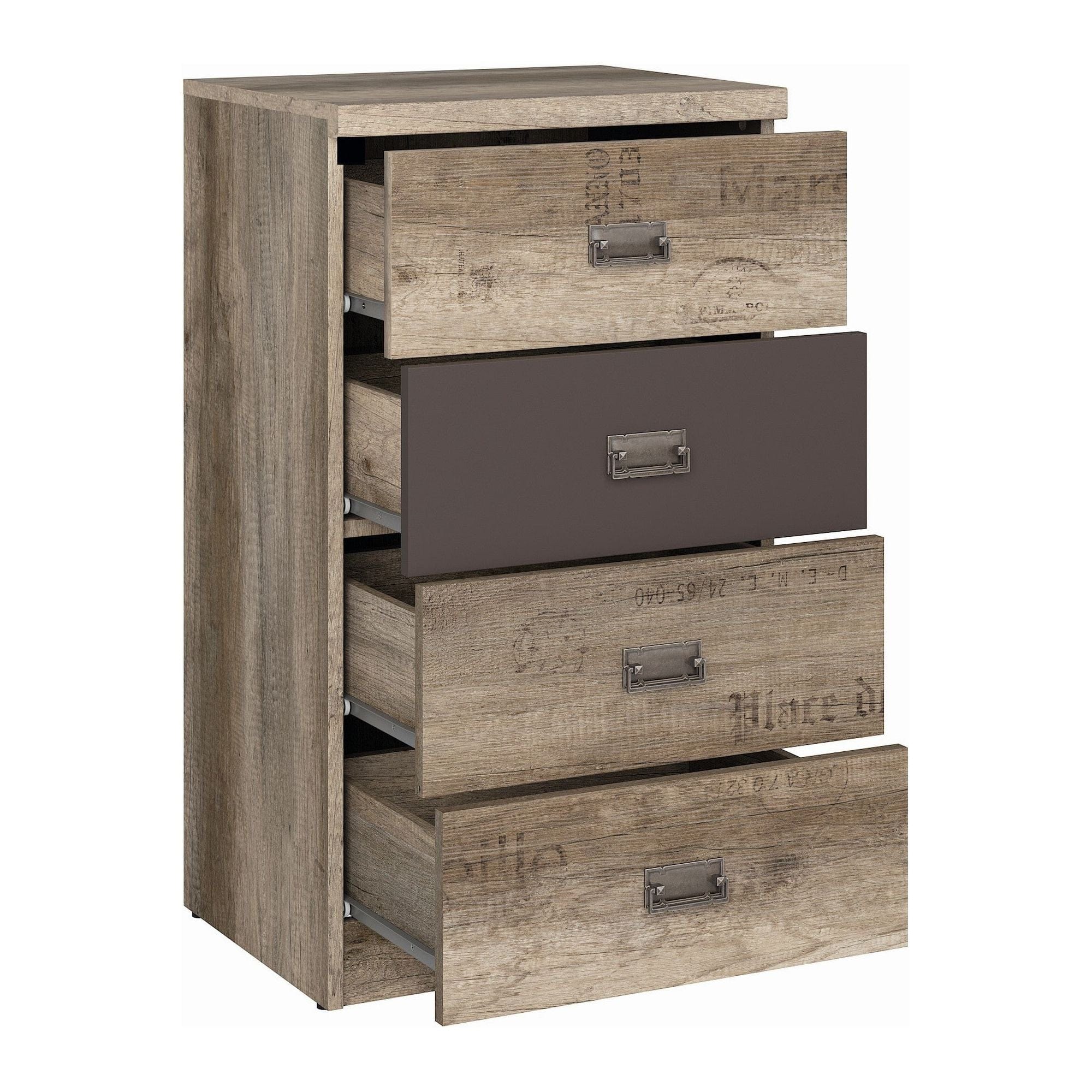 Comoda BERGEN OCN-29529, stejar canyon/gri inchis