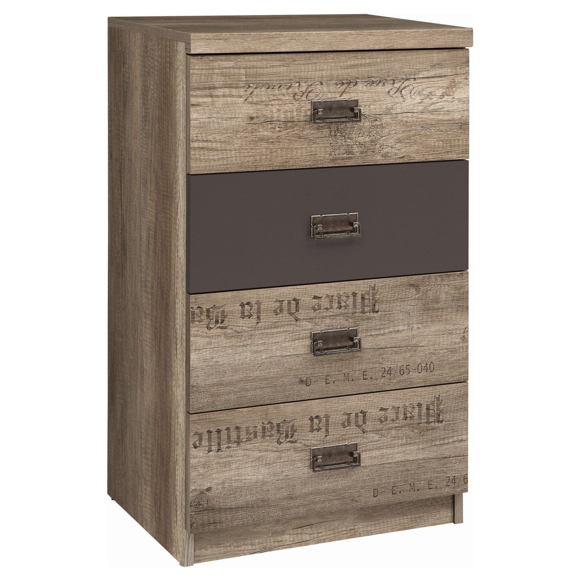 Comoda BERGEN OCN-29529, stejar canyon/gri inchis