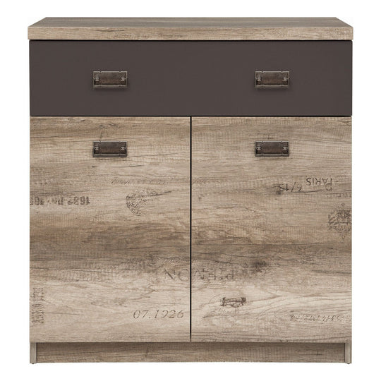 Comoda BERGEN OCN-29534, stejar canyon/gri inchis