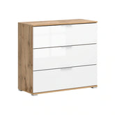 Comoda BERGEN OCN-29590, stejar wotan/alb lucios