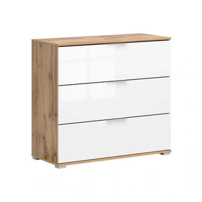 Comoda BERGEN OCN-29590, stejar wotan/alb lucios