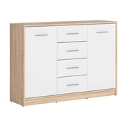 Comoda BERGEN OCN-29619, alb/stejar sonoma