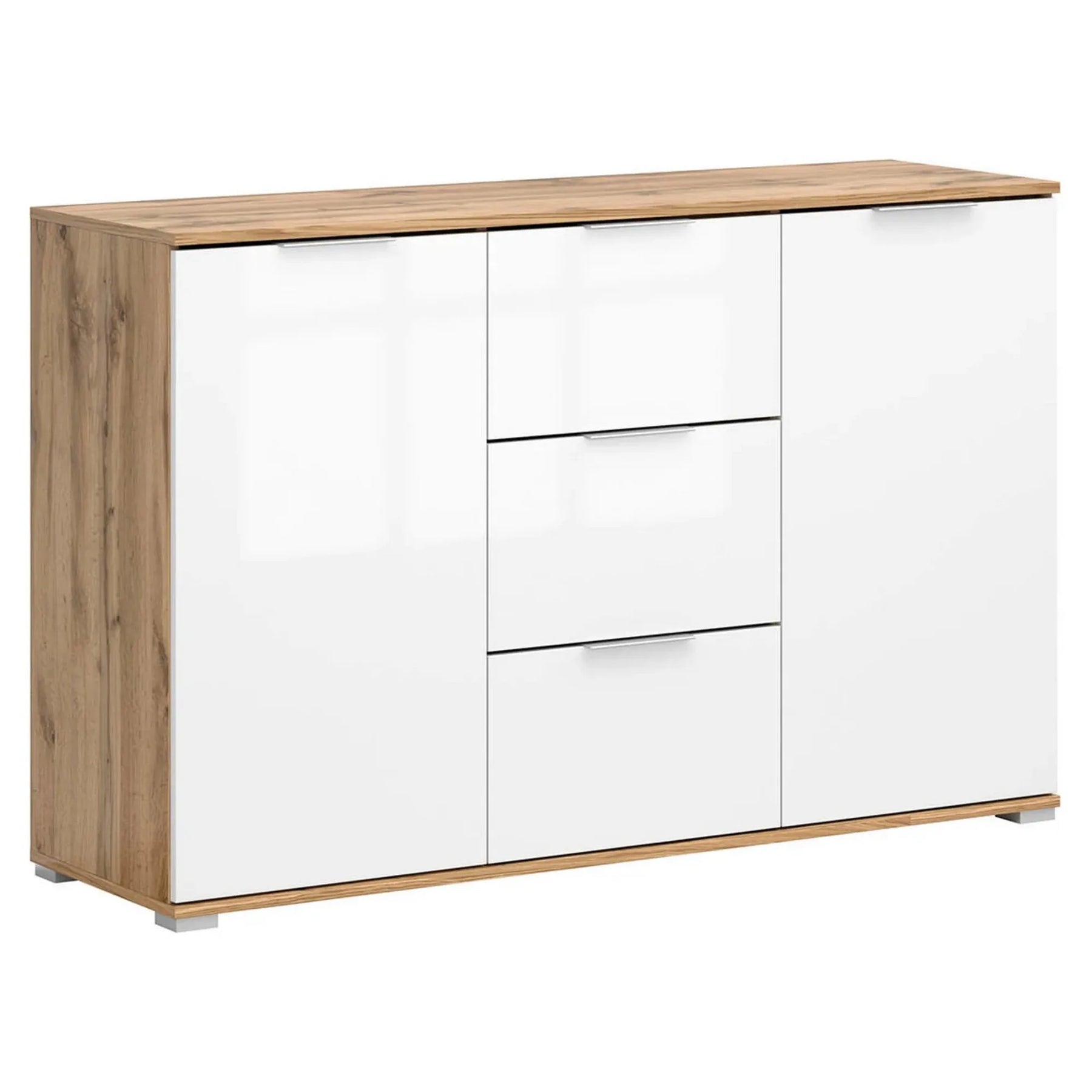 Comoda BERGEN OCN-29641, stejar wotan/alb lucios
