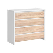 Comoda BERGEN OCN-29649, alb/stejar sonoma