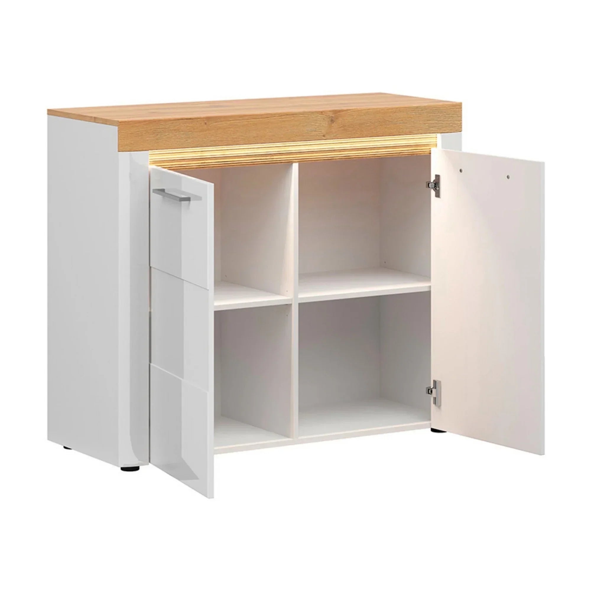 Comoda BERGEN OCN-29666, alb/stejar gandson