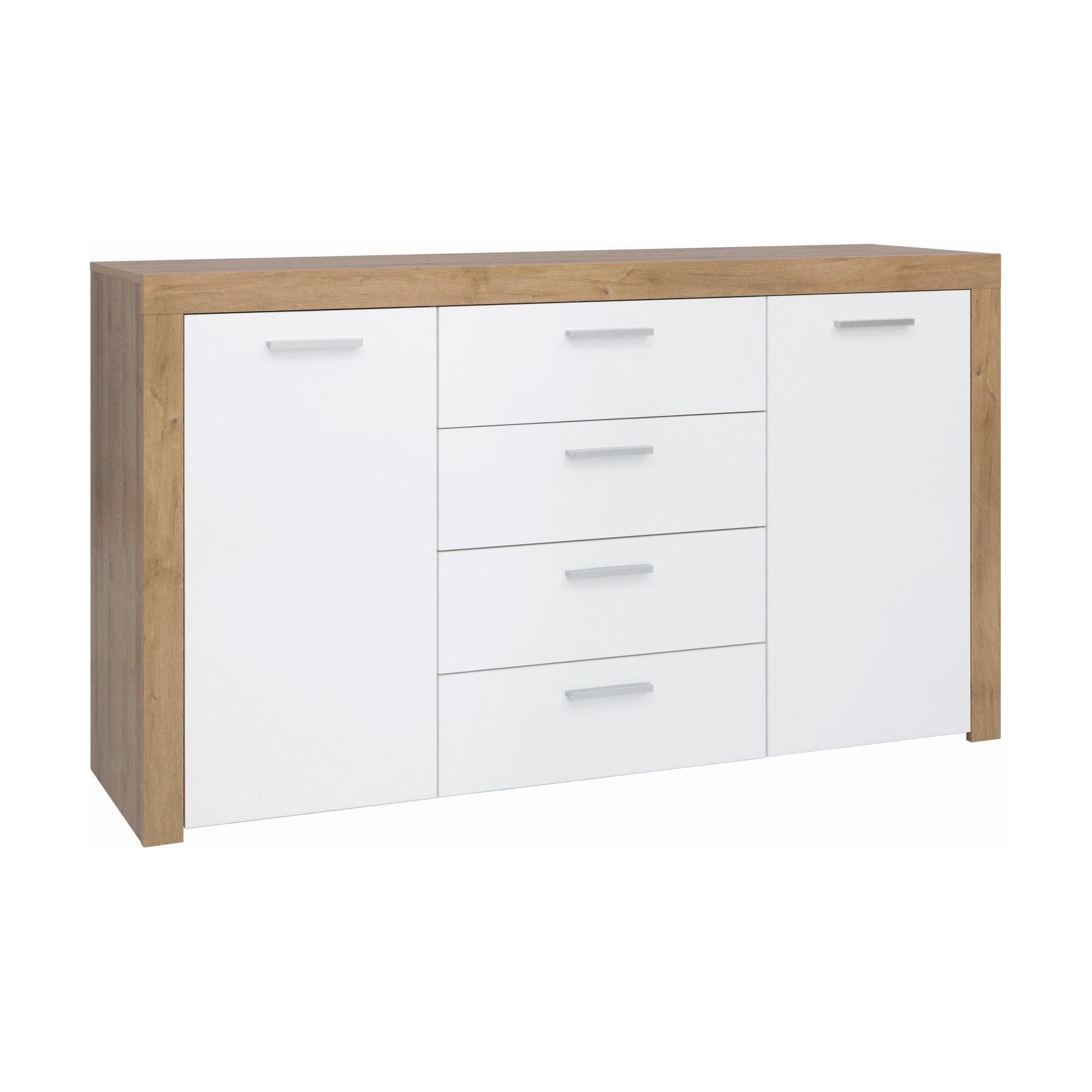 Comoda BERGEN OCN-29674, alb/stejar