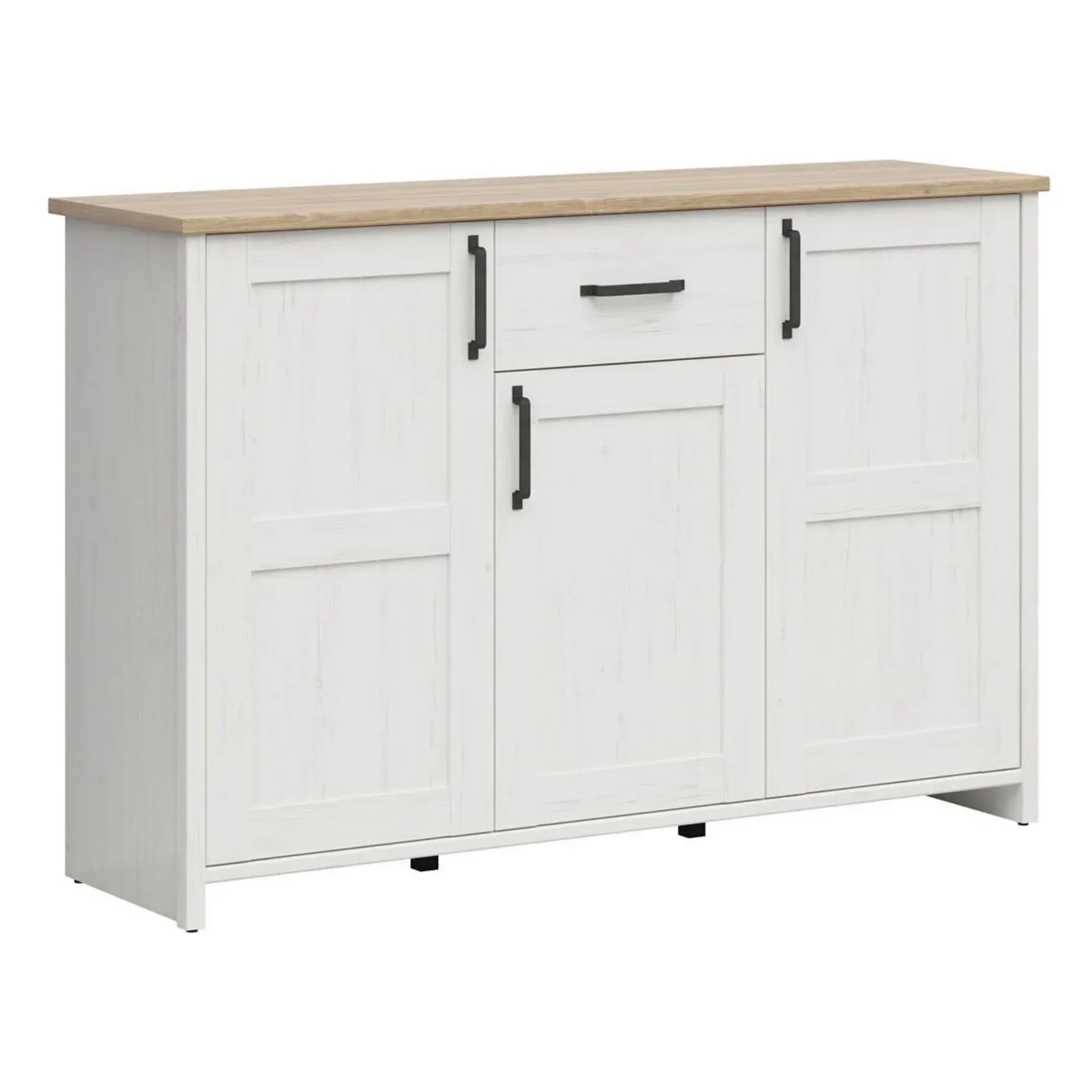 Comoda BERGEN OCN-29684, pin alb/stejar grandson
