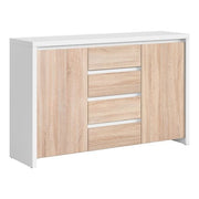 Comoda BERGEN OCN-29691, alb/stejar sonoma