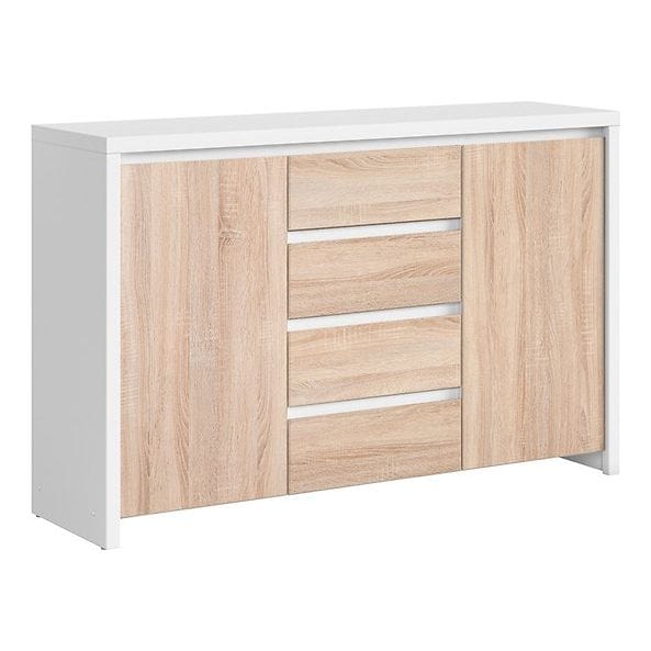 Comoda BERGEN OCN-29691, alb/stejar sonoma