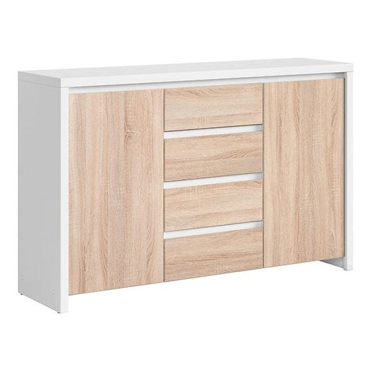 Comoda BERGEN OCN-29691, alb/stejar sonoma