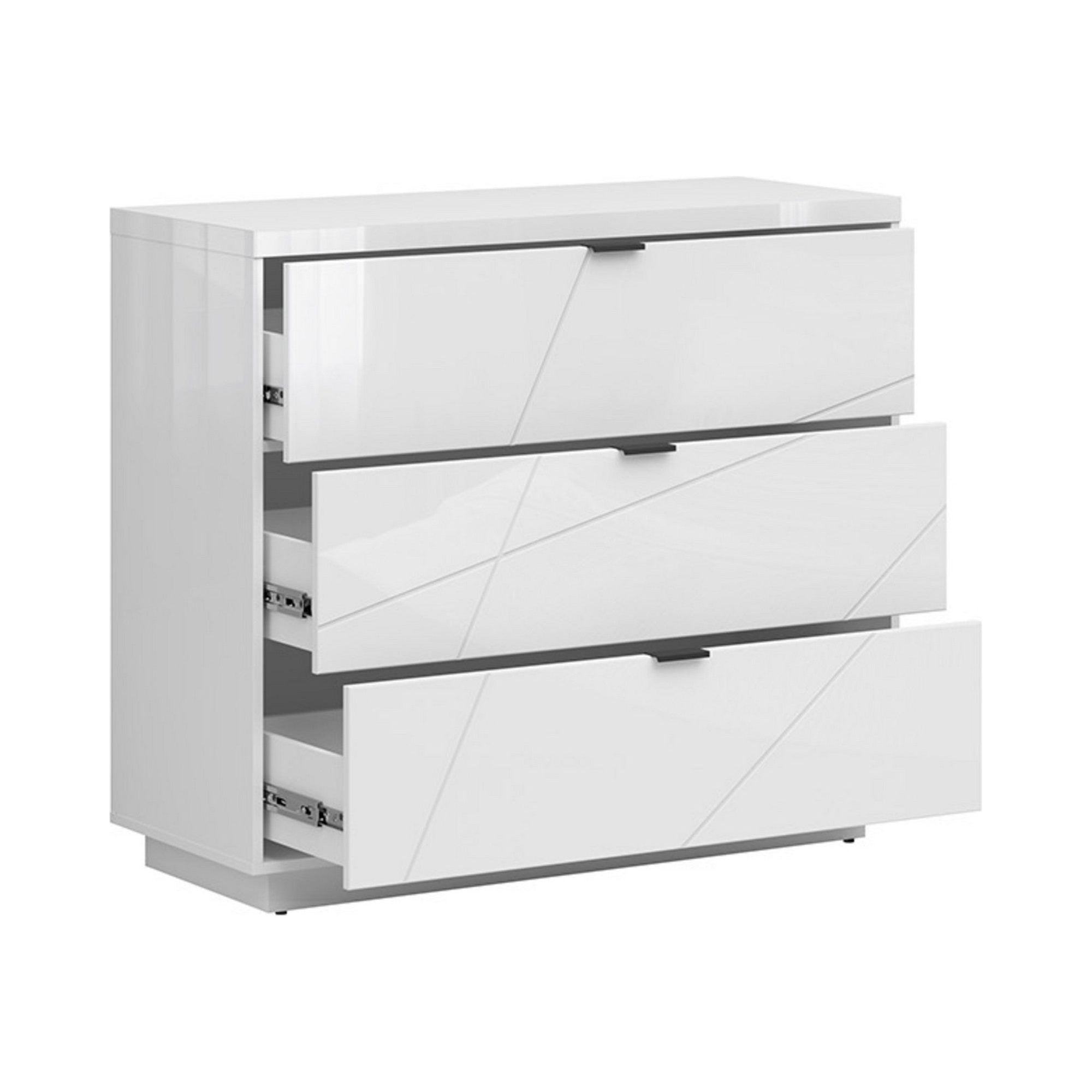 Comoda BERGEN OCN-29694, alb lucios