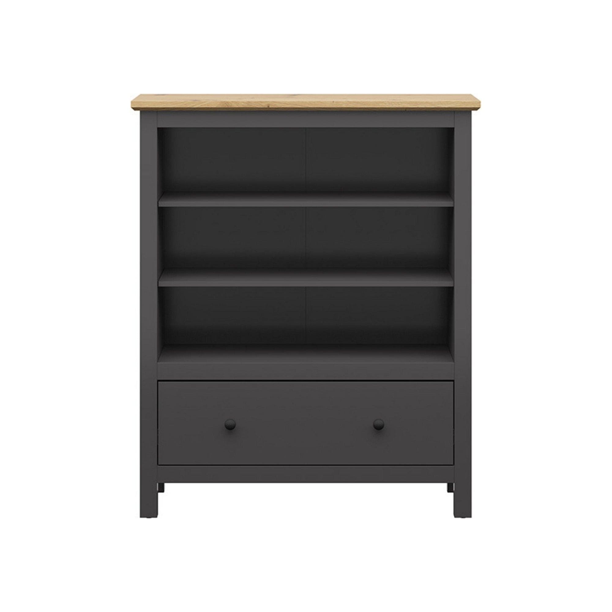 Comoda BERGEN OCN-29695, gri grafit/stejar artisan