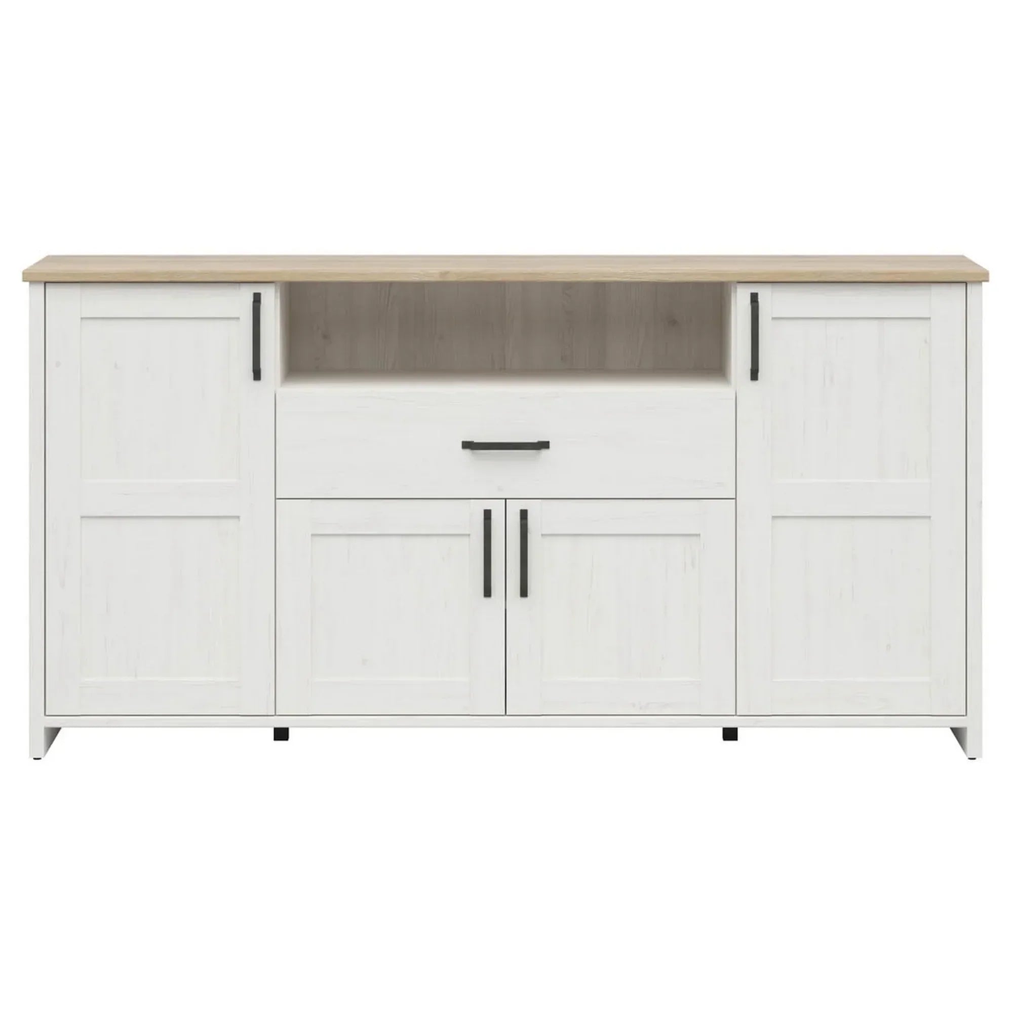 Comoda BERGEN OCN-29708, pin alb/stejar grandson