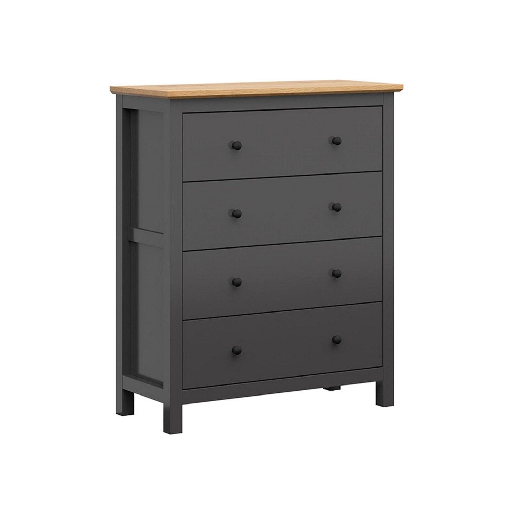 Comoda BERGEN OCN-29715, gri grafit/stejar grandson