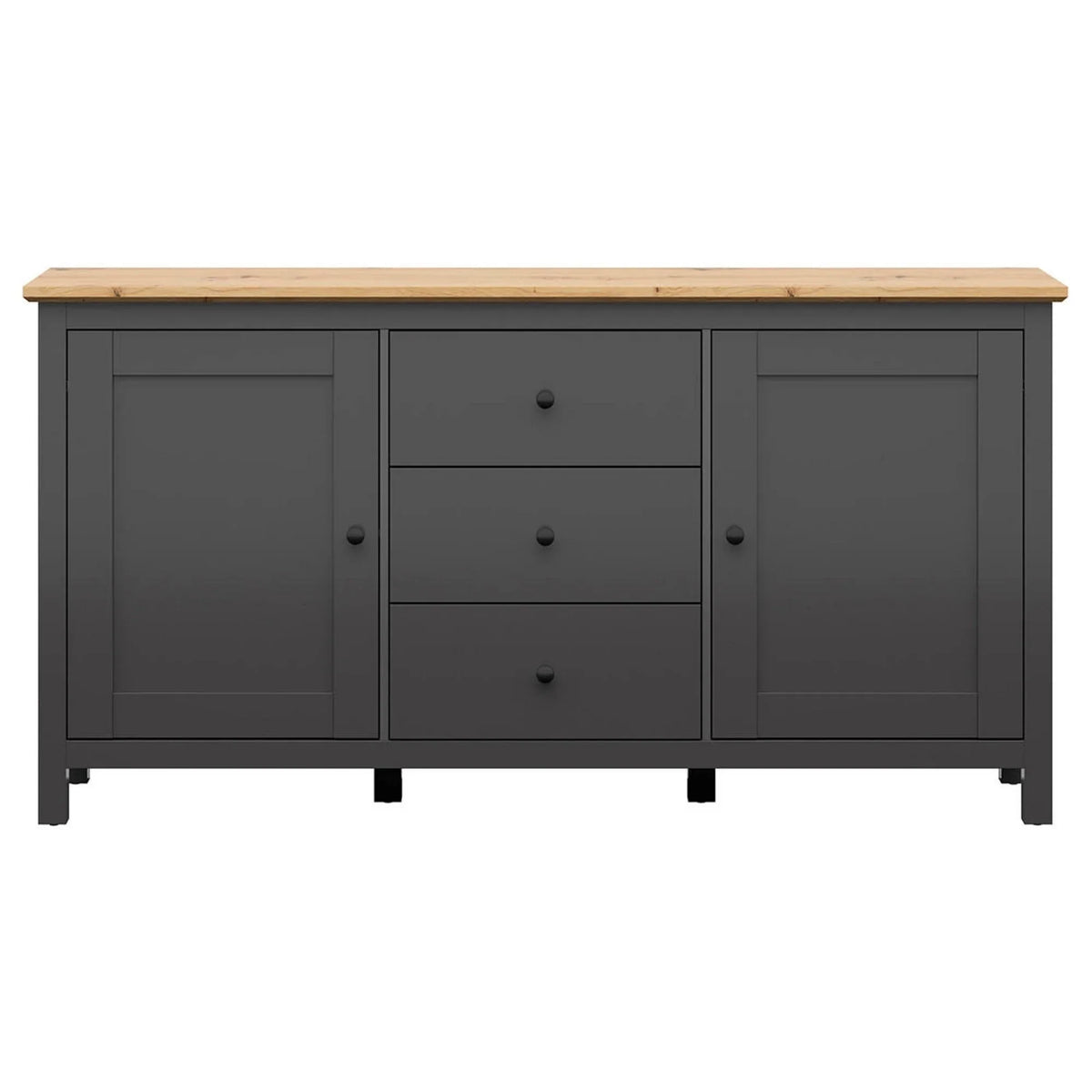 Comoda BERGEN OCN-29717, gri grafit/stejar artisan