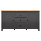 Comoda BERGEN OCN-29717, gri grafit/stejar artisan