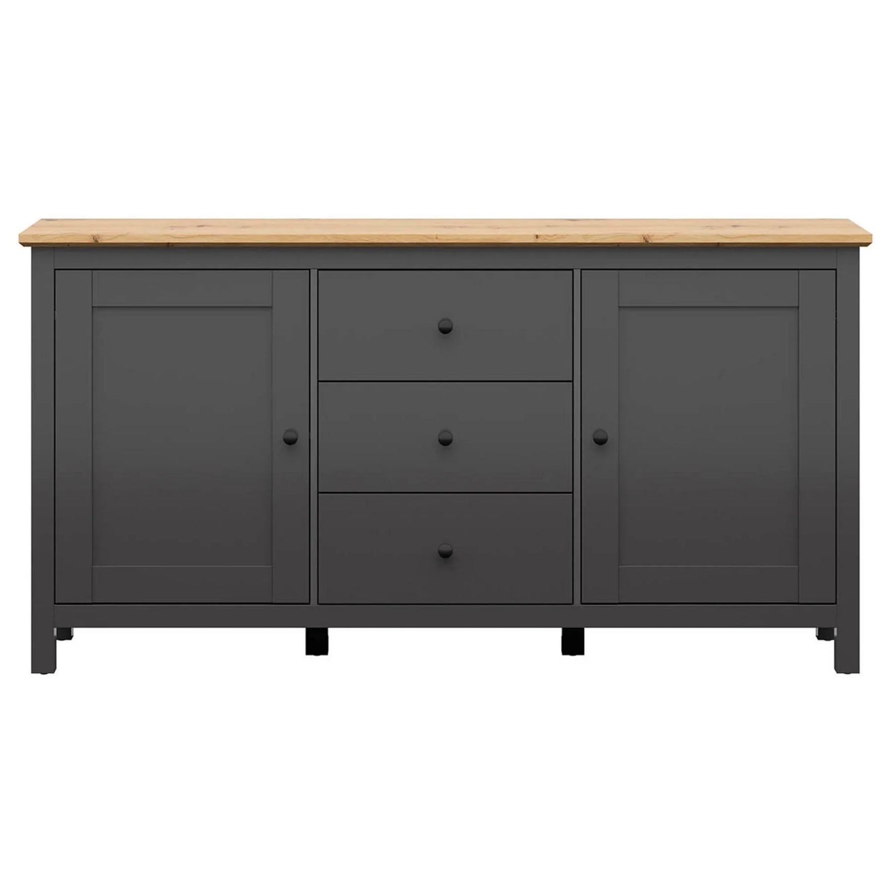 Comoda BERGEN OCN-29717, gri grafit/stejar artisan