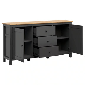 Comoda BERGEN OCN-29717, gri grafit/stejar artisan