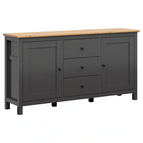 Comoda BERGEN OCN-29717, gri grafit/stejar artisan
