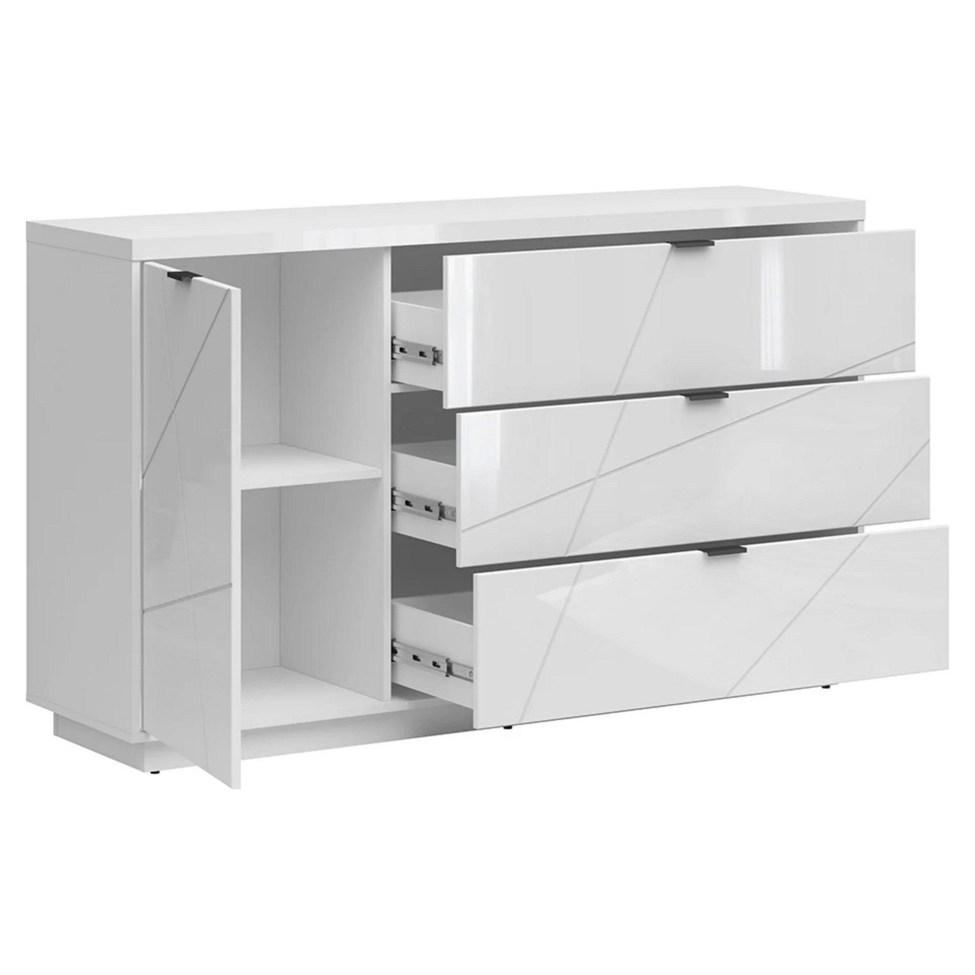 Comoda BERGEN OCN-29720, alb lucios