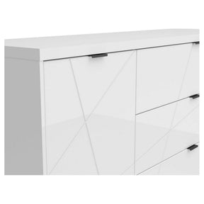 Comoda BERGEN OCN-29720, alb lucios