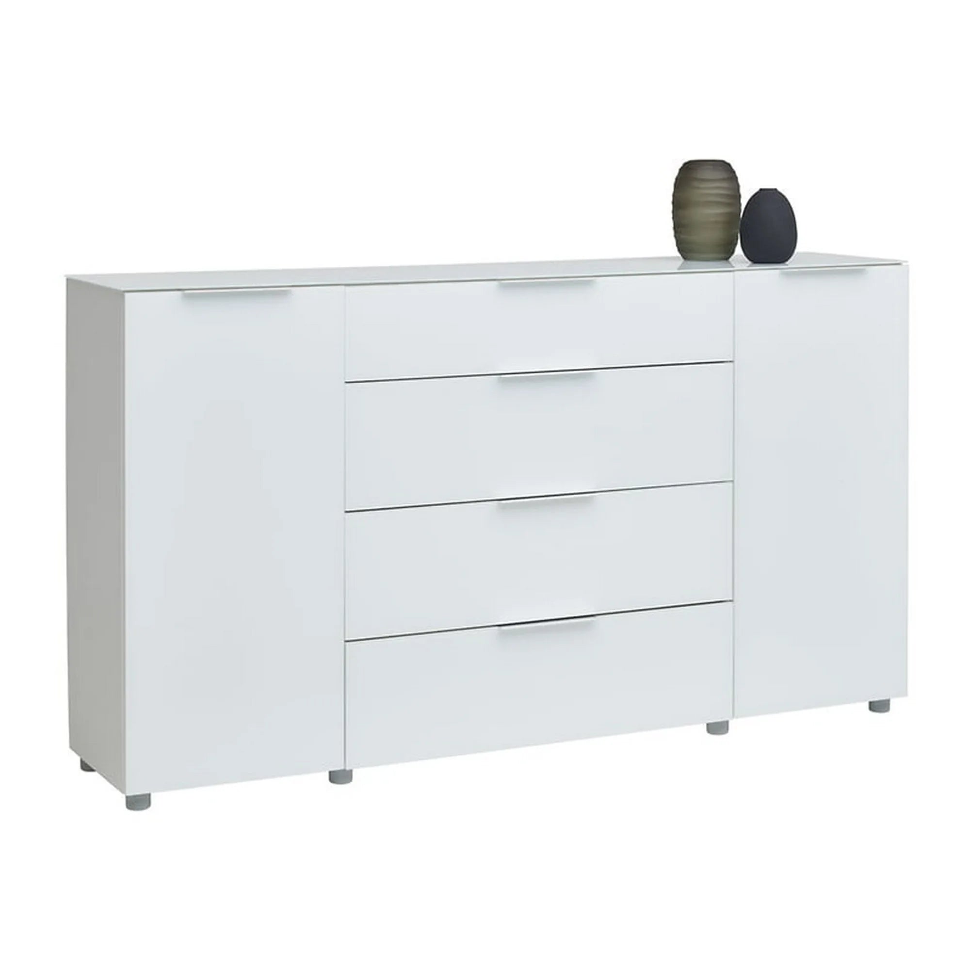 Comoda BERGEN OCN-29724, alb lucios/alb