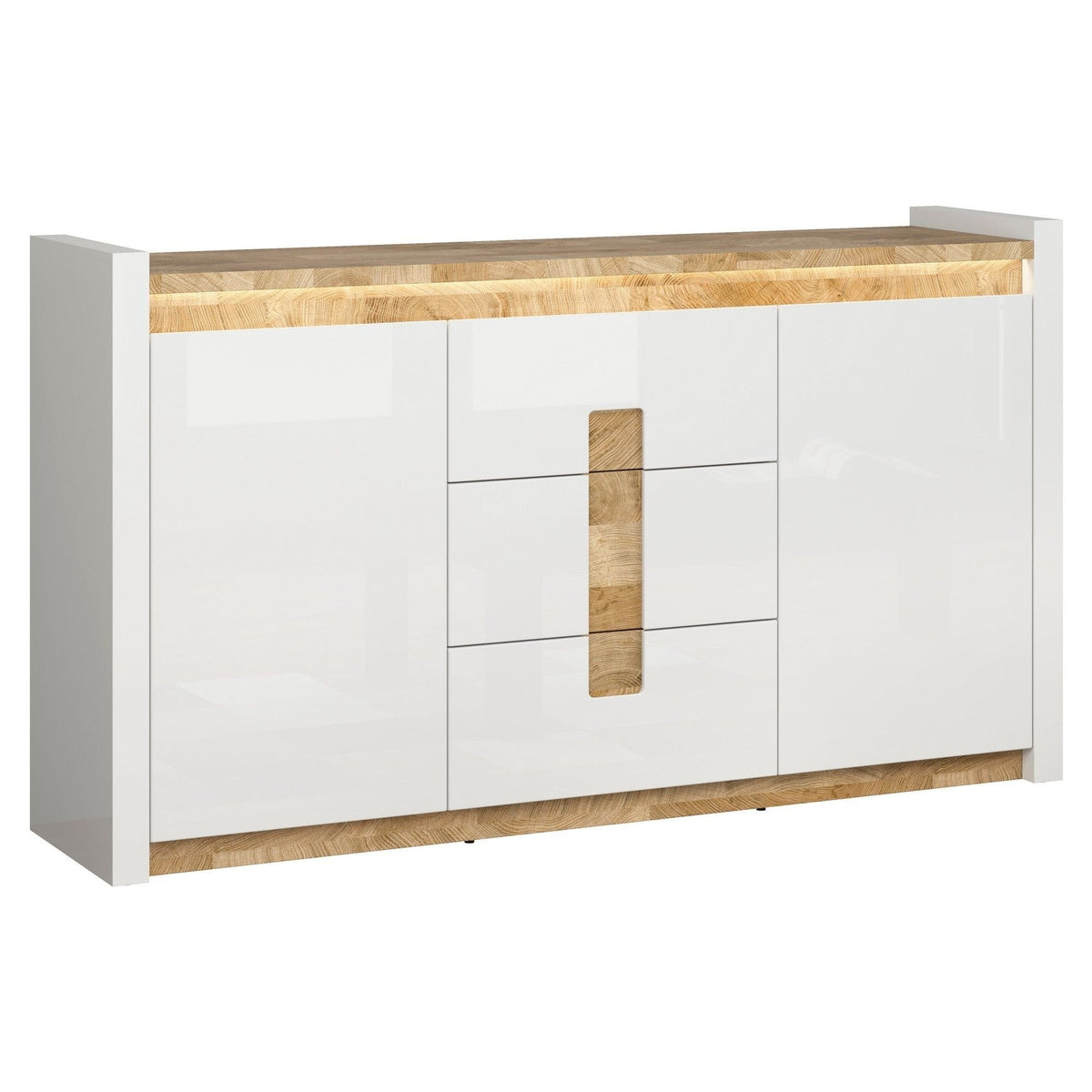 Comoda BERGEN OCN-29725, alb/stejar