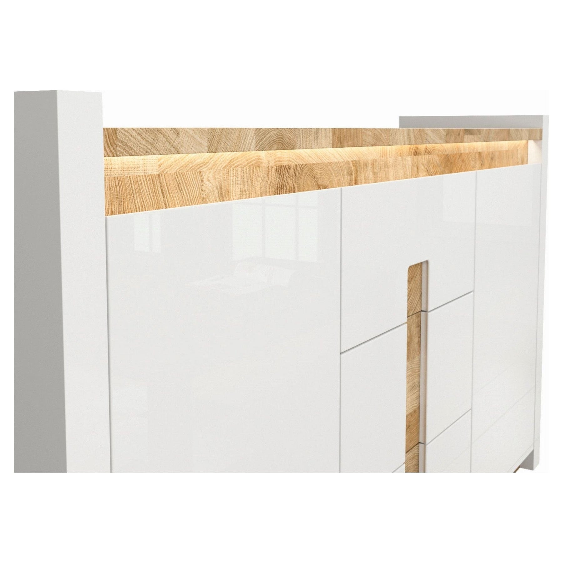 Comoda BERGEN OCN-29725, alb/stejar