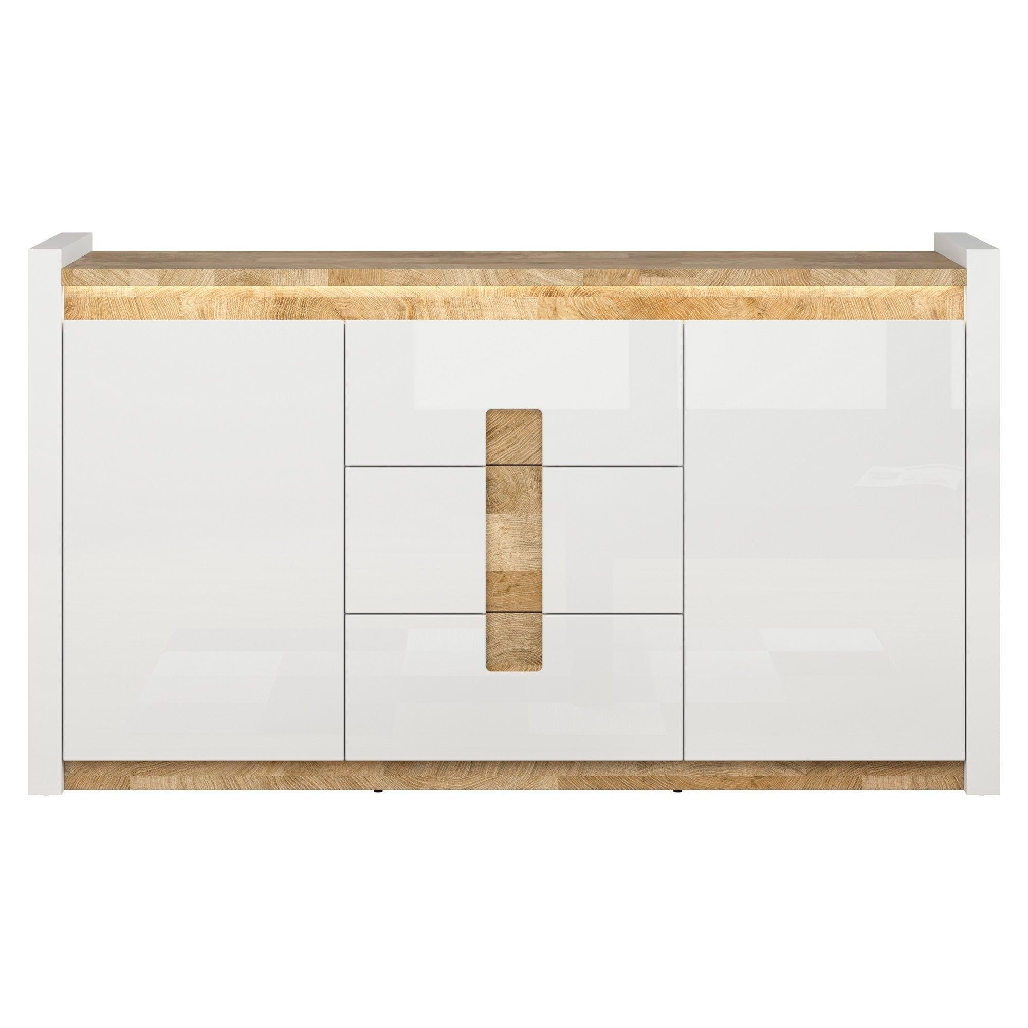 Comoda BERGEN OCN-29725, alb/stejar