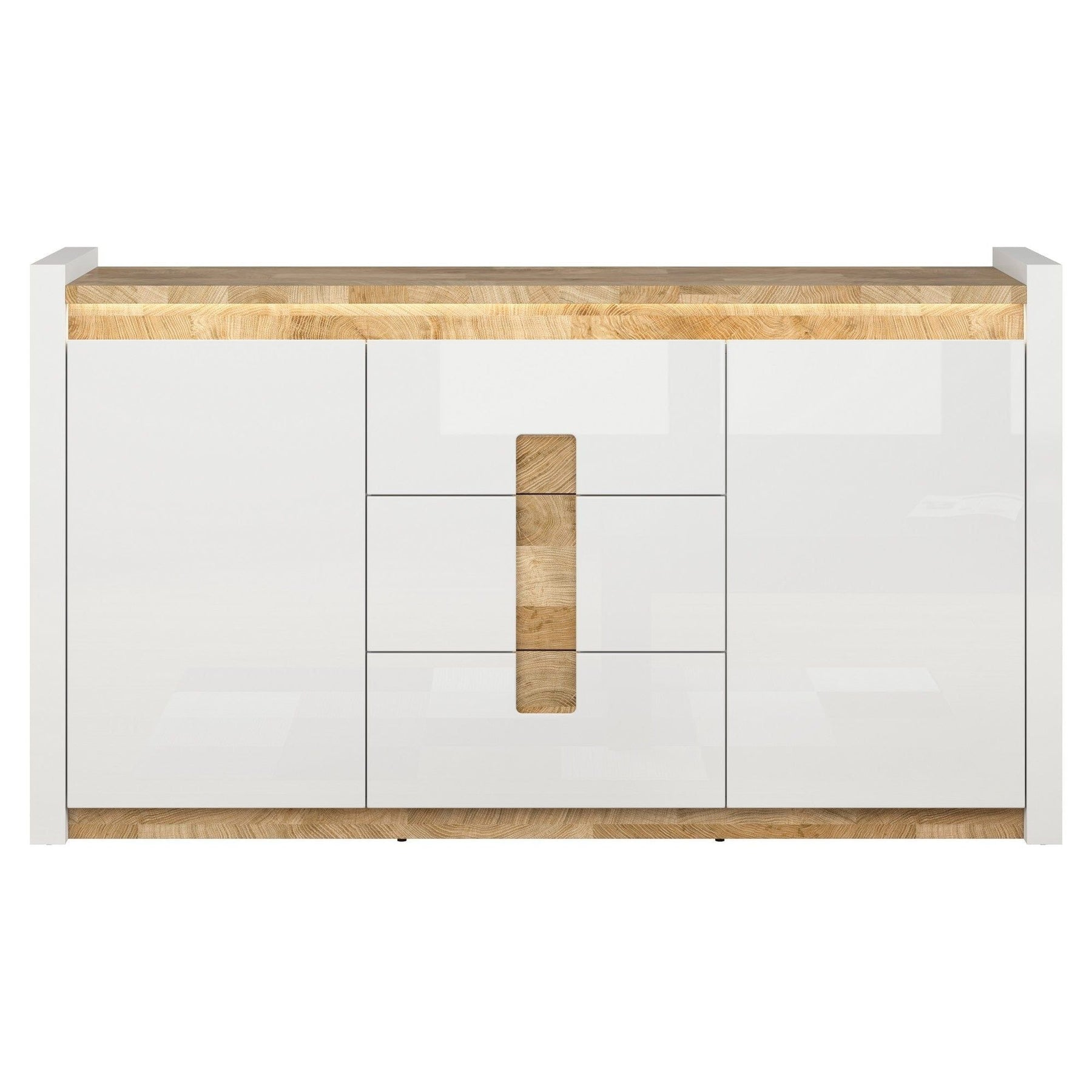 Comoda BERGEN OCN-29725, alb/stejar