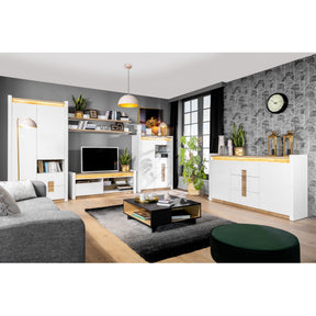 Comoda BERGEN OCN-29725, alb/stejar