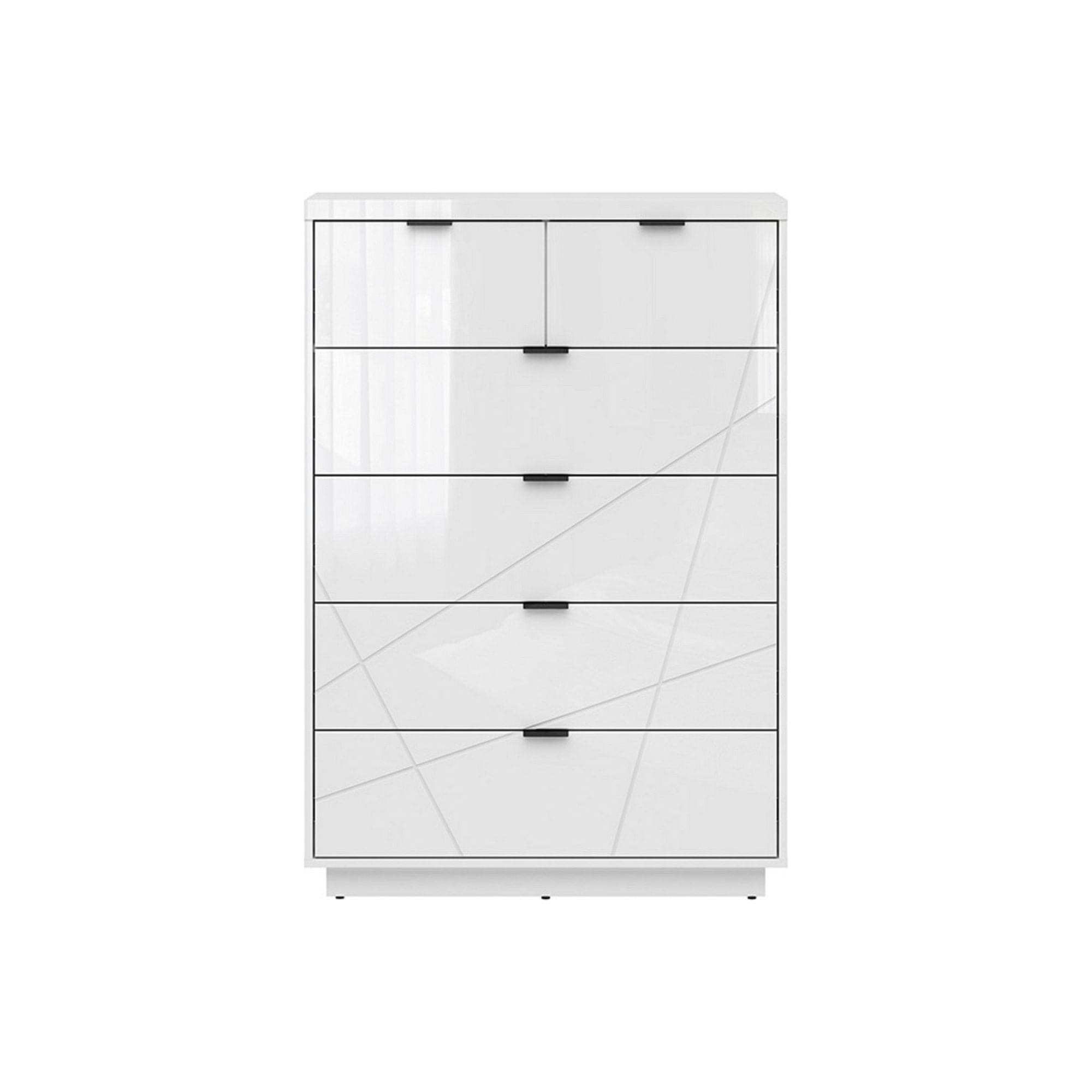 Comoda BERGEN OCN-29728, alb lucios