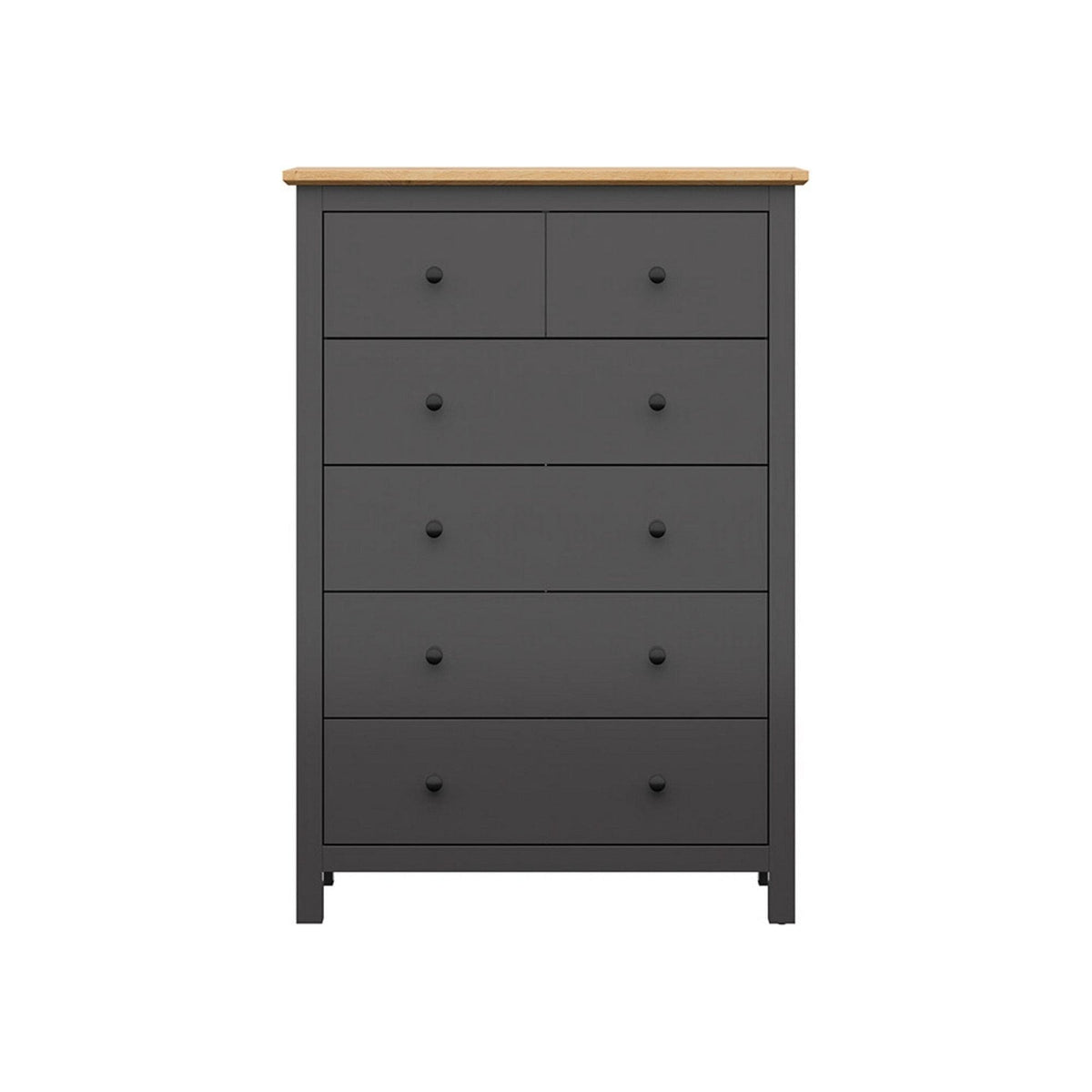 Comoda BERGEN OCN-29734, gri grafit/stejar artisan