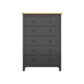 Comoda BERGEN OCN-29734, gri grafit/stejar artisan