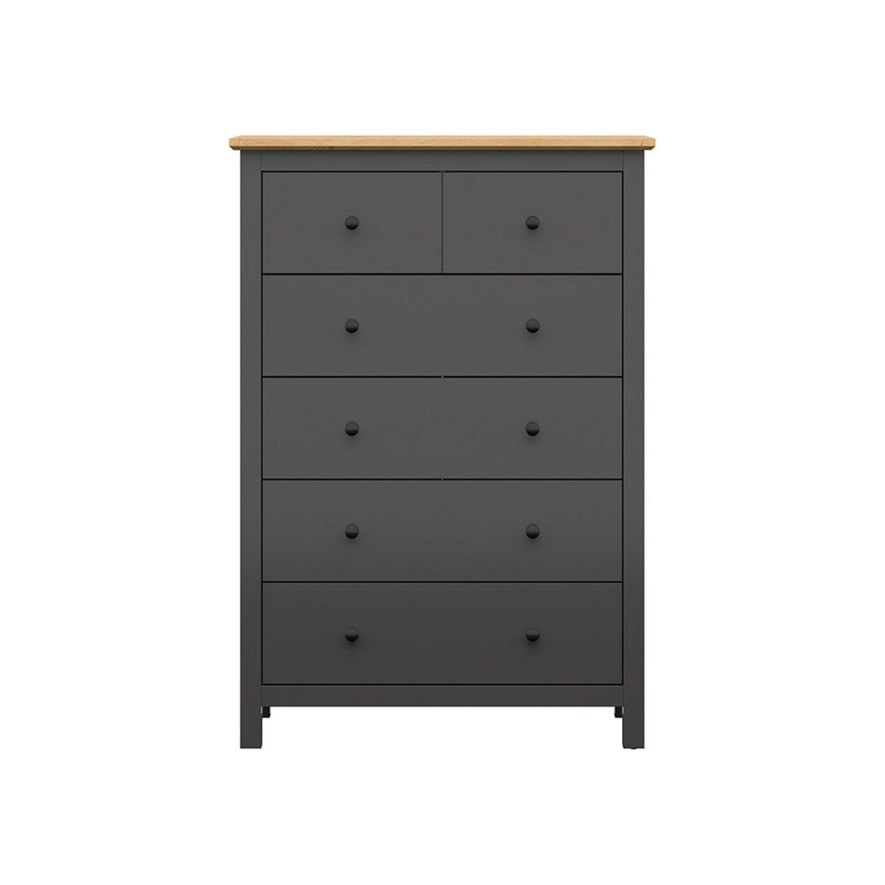 Comoda BERGEN OCN-29734, gri grafit/stejar artisan