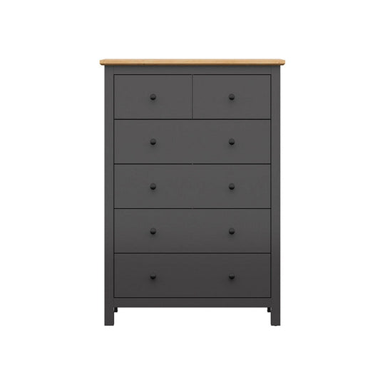 Comoda BERGEN OCN-29734, gri grafit/stejar artisan