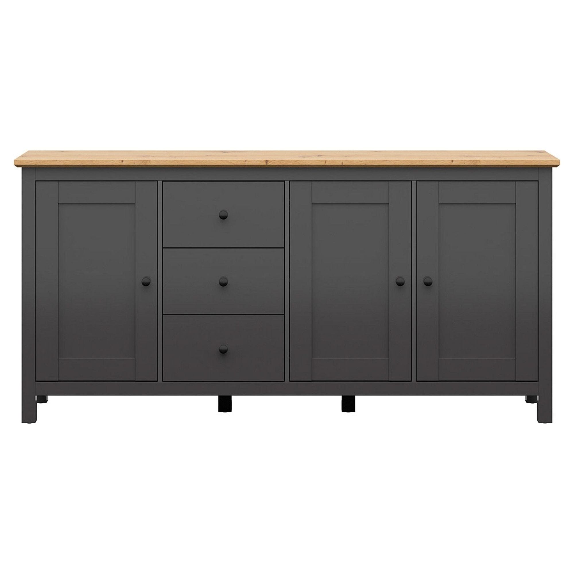 Comoda BERGEN OCN-29737, gri grafit/stejar artisan