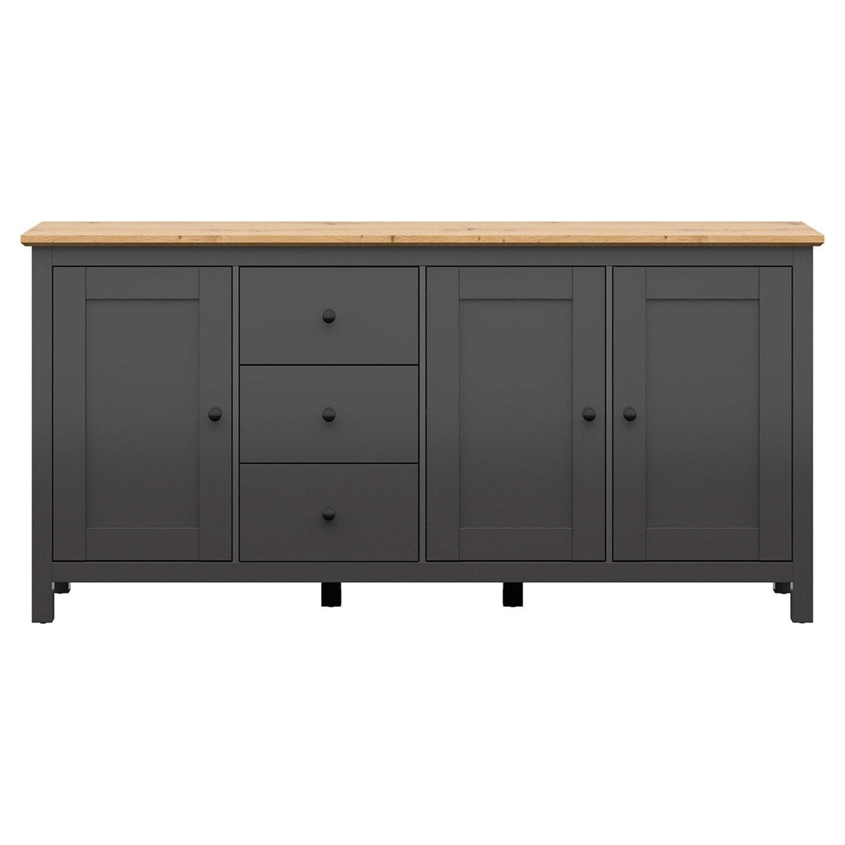 Comoda BERGEN OCN-29737, gri grafit/stejar artisan