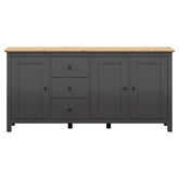 Comoda BERGEN OCN-29737, gri grafit/stejar artisan