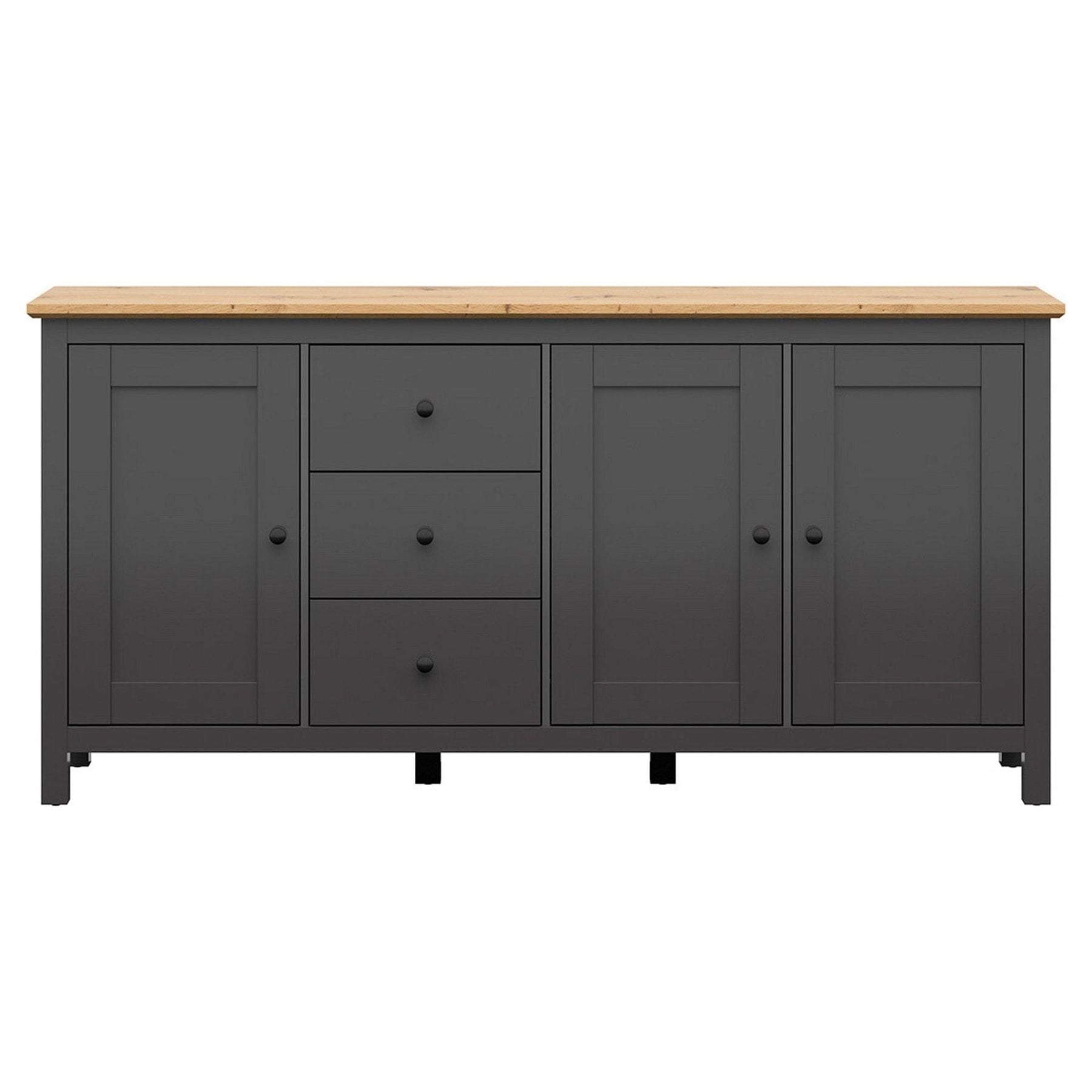 Comoda BERGEN OCN-29737, gri grafit/stejar artisan