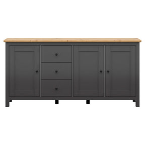 Comoda BERGEN OCN-29737, gri grafit/stejar artisan