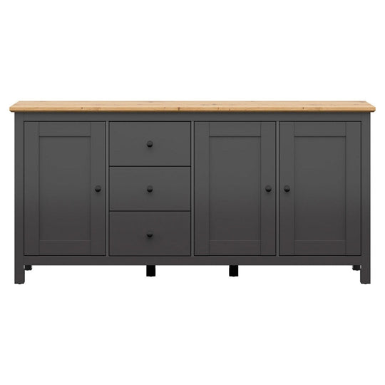 Comoda BERGEN OCN-29737, gri grafit/stejar artisan